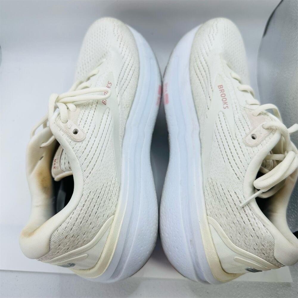 Brooks Ghost Max 2 Women's Running Walking Shoes Coconut Milk/Gray Wide Size 11 - Picture 6 of 9